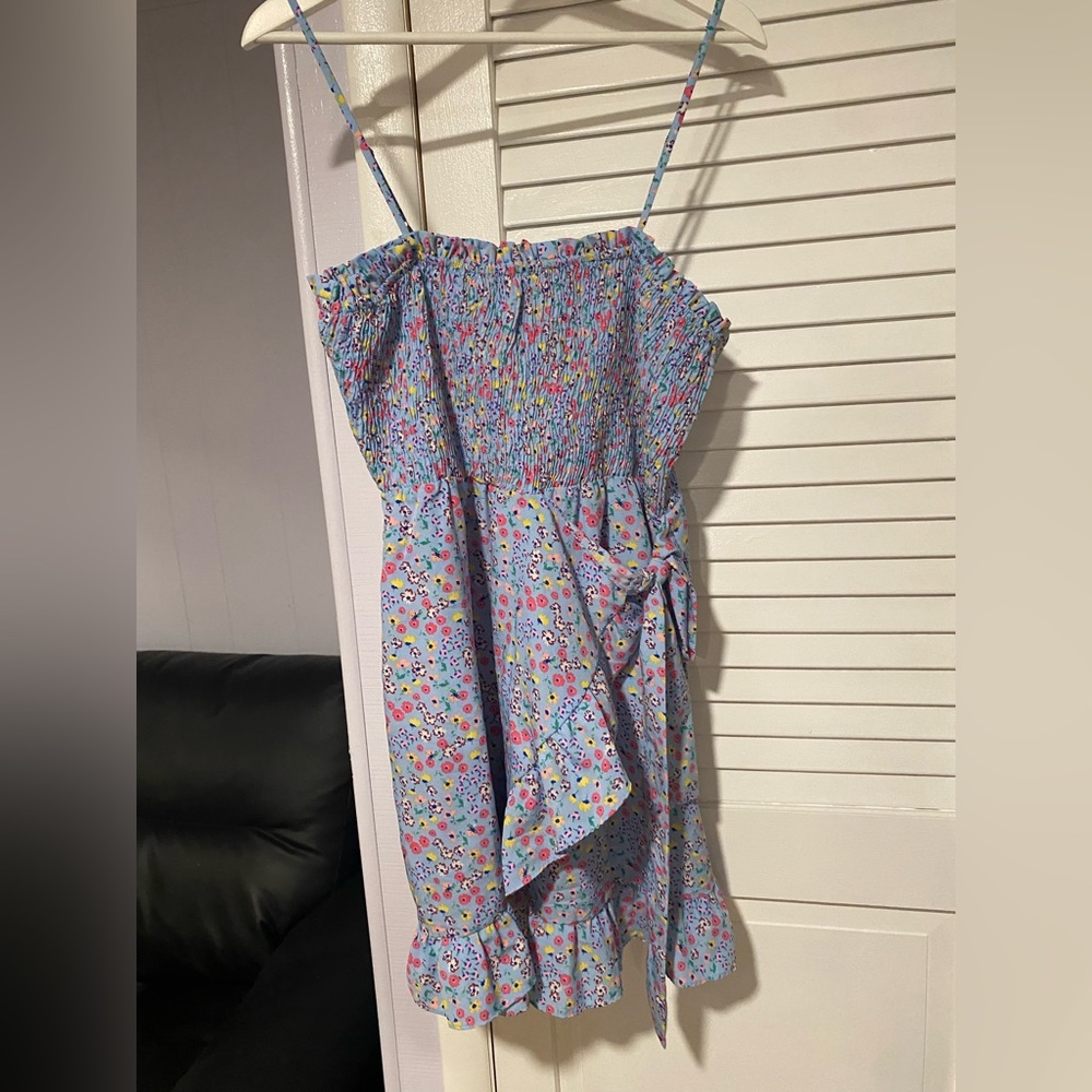 vero moda blue floral dress